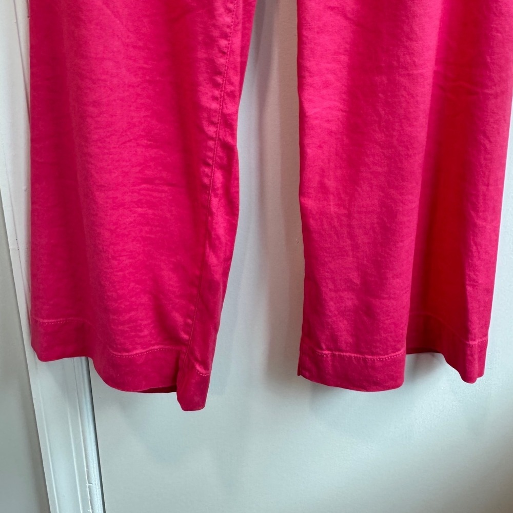 Maeve Anthropologie The Colette Pink Linen Blend Wide Leg Cropped Pants Size 26 - Picture 5 of 8